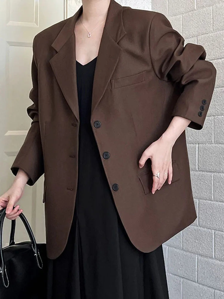 Casual long sleeved suit jacket for women