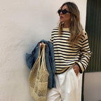 Striped Color Block Sweater for Women