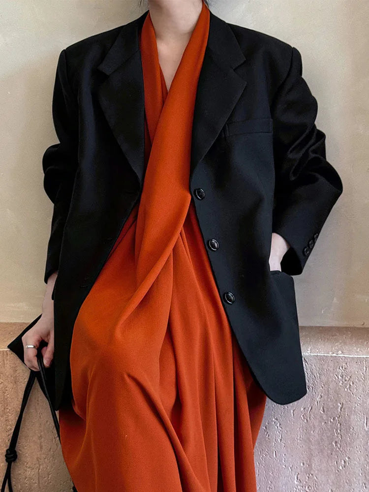 Casual long sleeved suit jacket for women