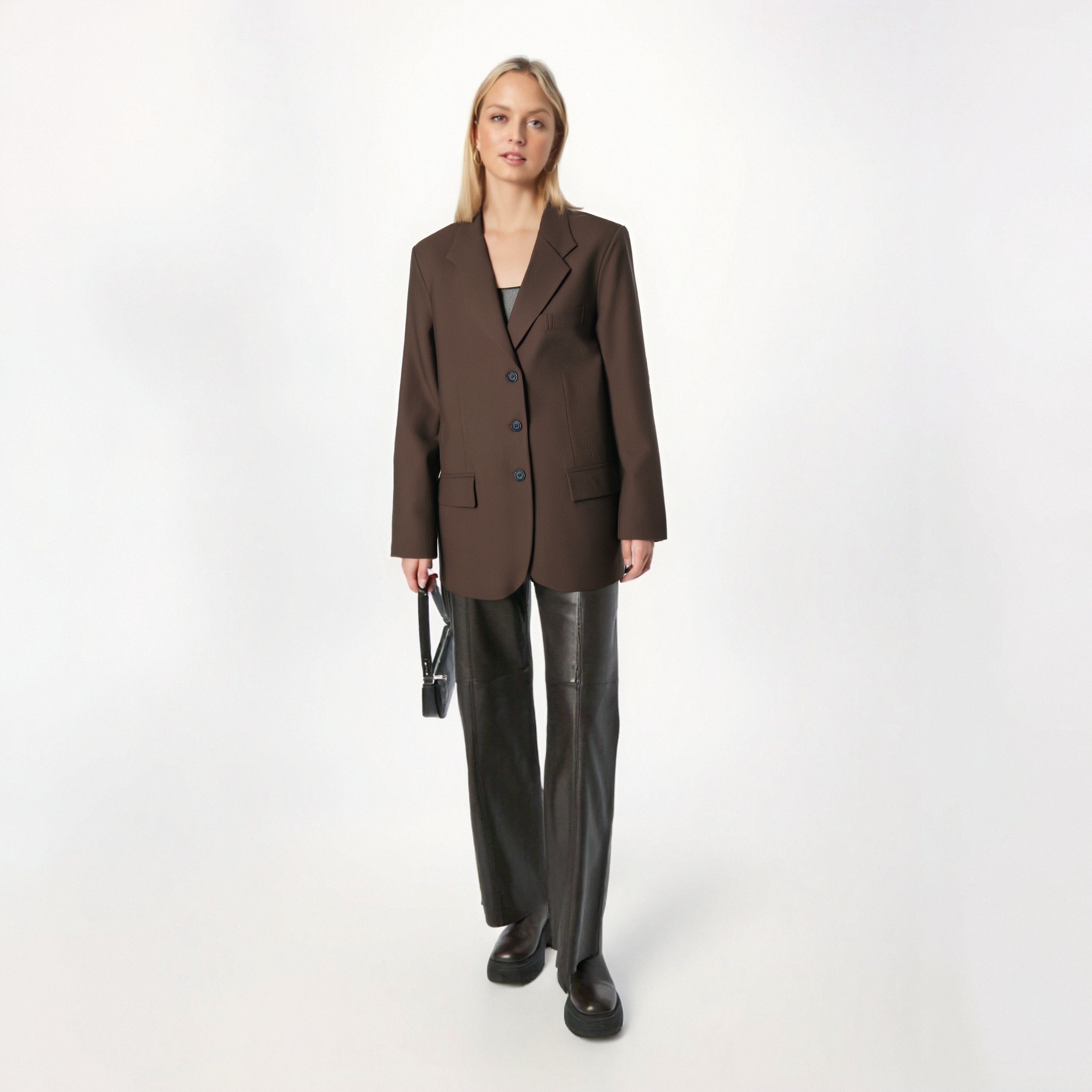 Casual long sleeved suit jacket for women