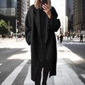 Chic Wool Long Trench Coat for Women Outerwear